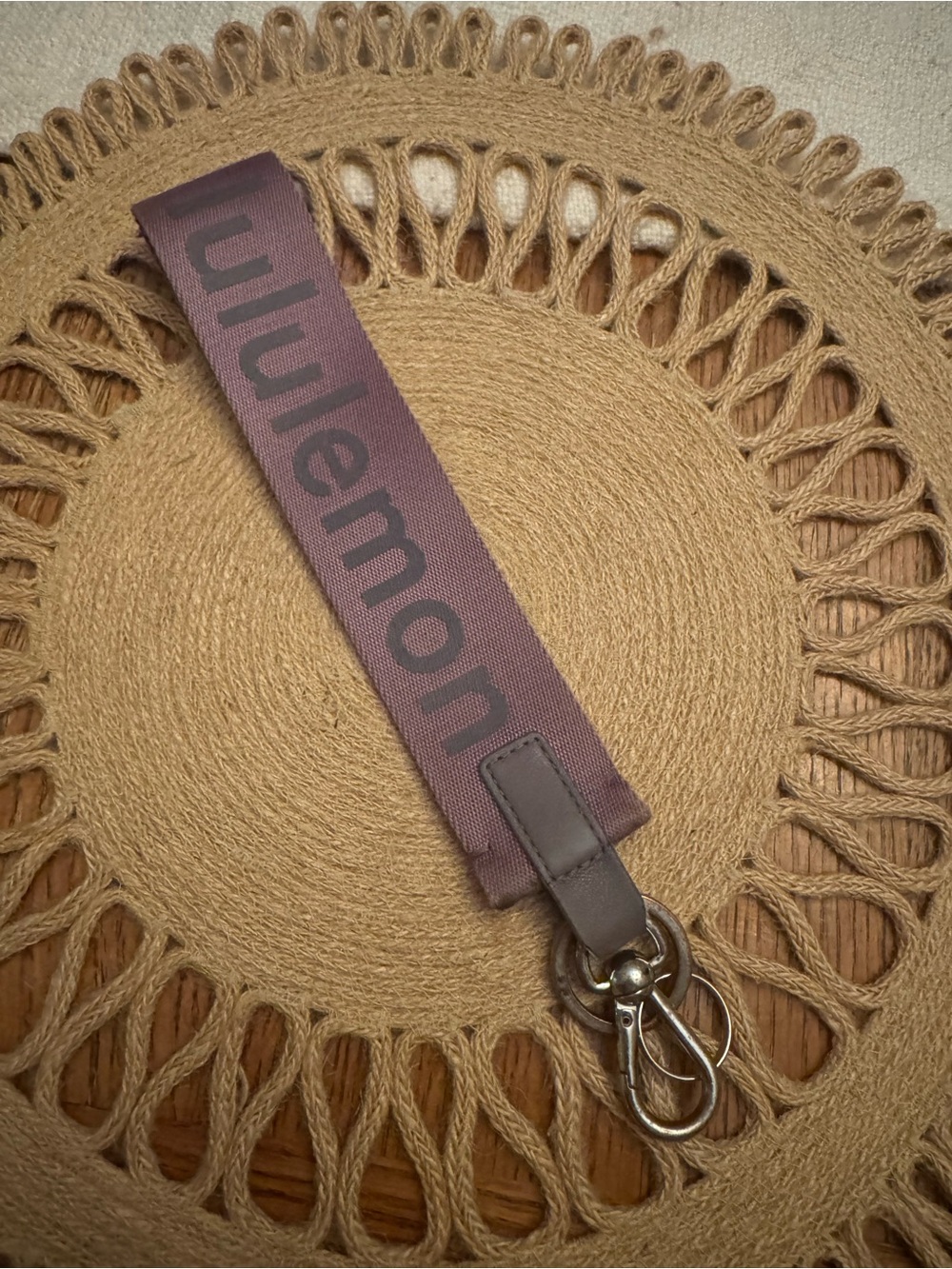 lululemon athletica Brown/Purple Logo Key Strap